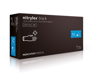 Перчатки Nitrylex, упаковка (50 пар), черные