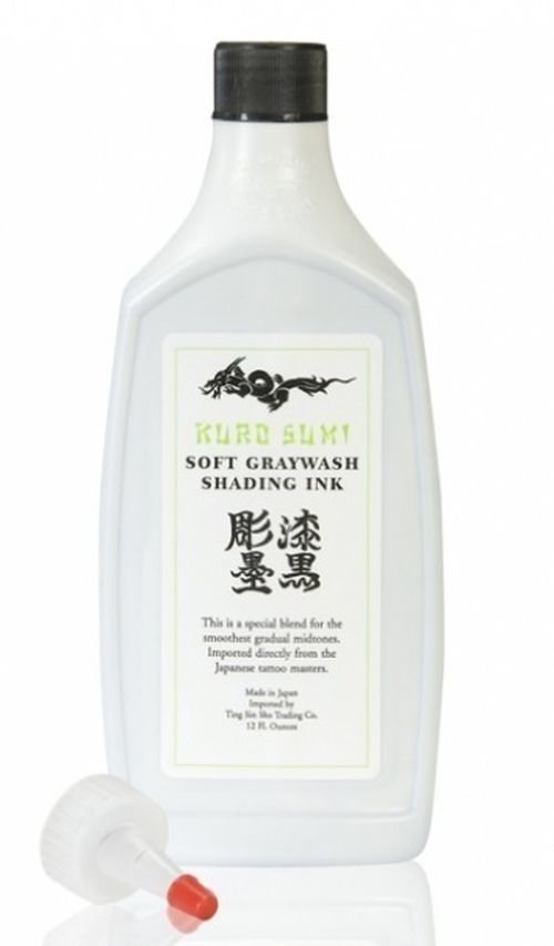 Краска для татуировки KURO-SUMI Soft Graywash Shading Ink - черная, легкие тени